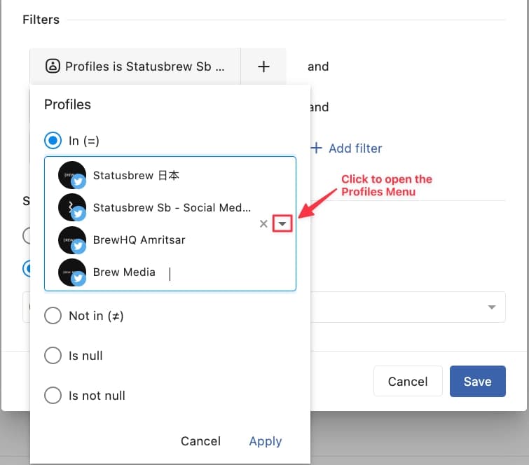 Editing Profiles In Rules