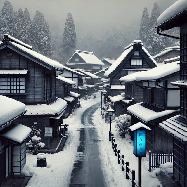 Japan Winter in Village