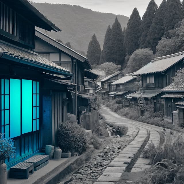 Japan Village Scene