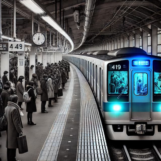 Japan Train Morning Commute