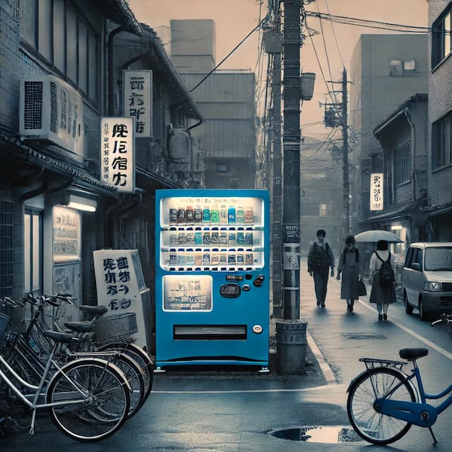 Japanese Vending Machine Highlighted