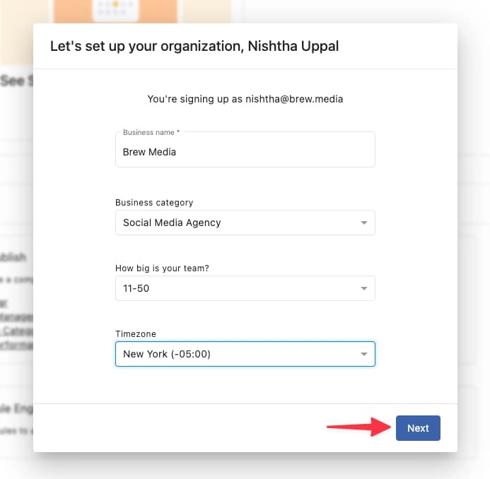 Set up your Organization