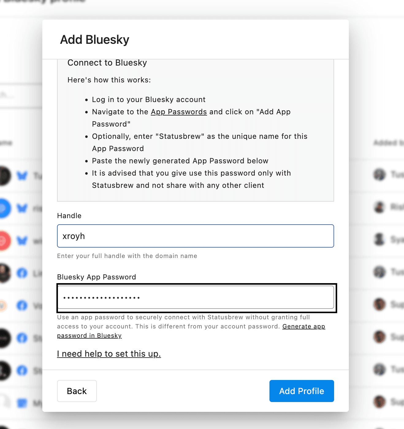 Paste-your-bluesky-password