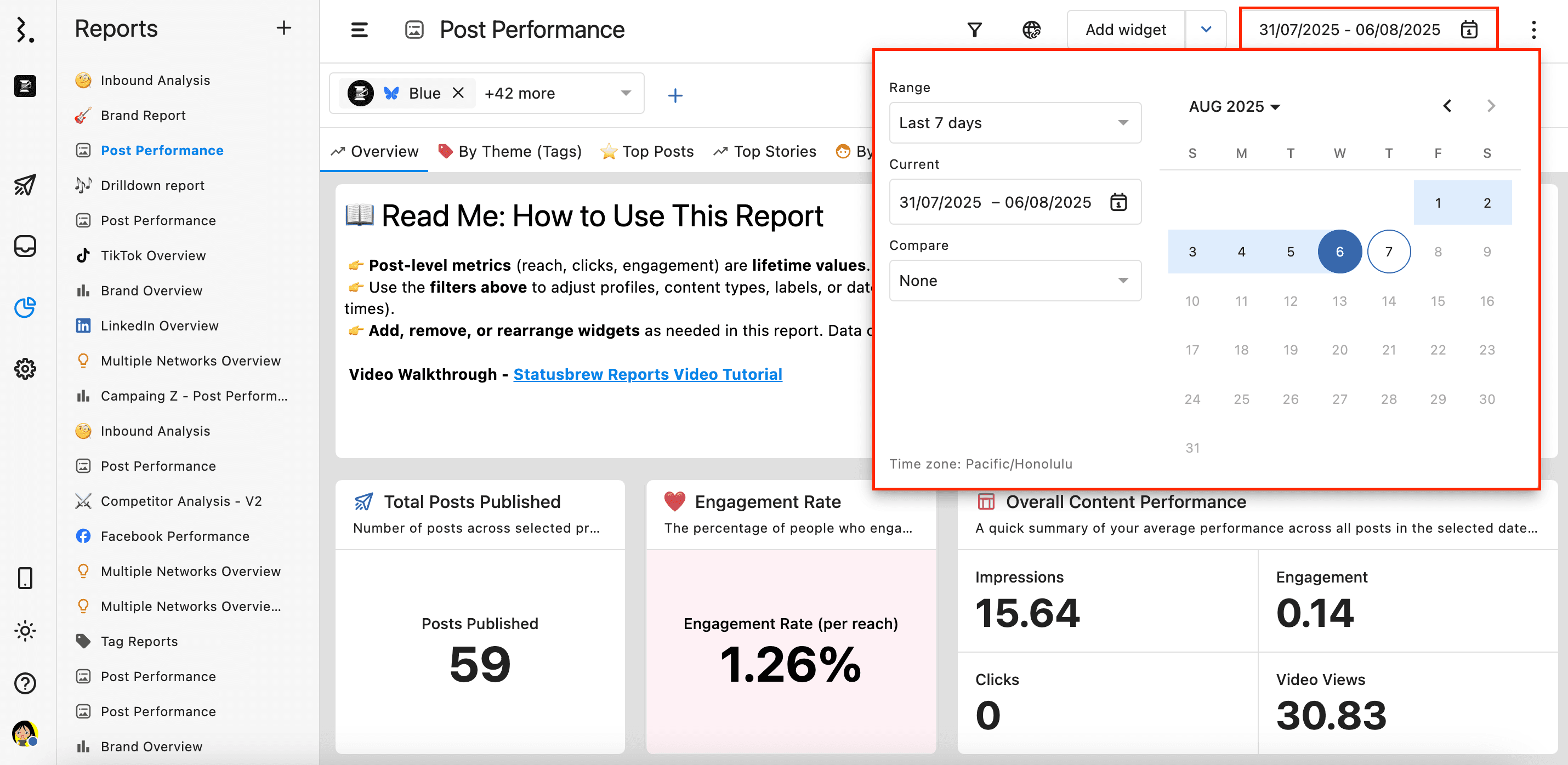 Change The Reporting Period
