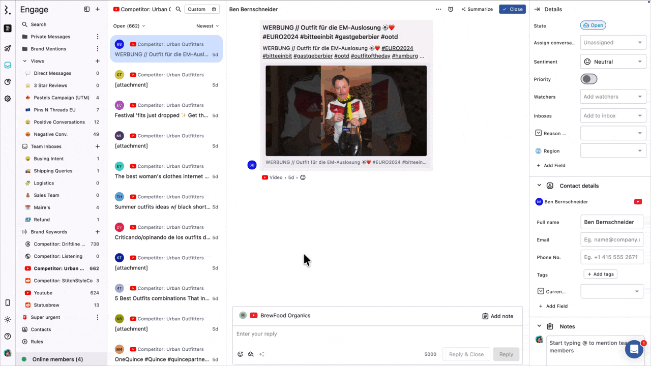 How to delete the brand keyword inbox?