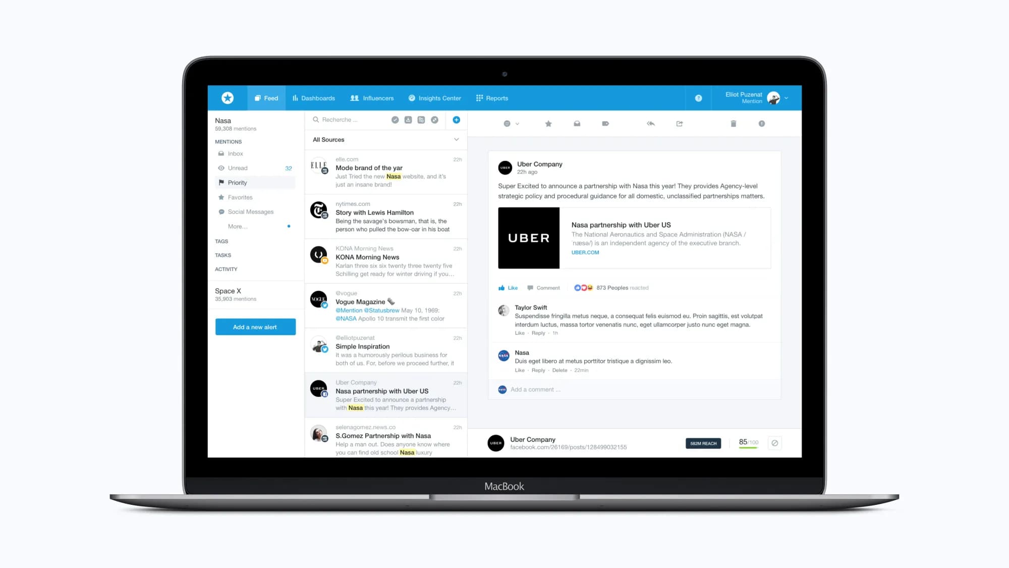 Mentionダッシュボード